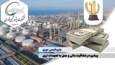 به گزارش فرصت رسانه: بر اساس این گزارش شرکت پتروشیمی نوری با عملکردی شفاف و منظم توانسته است، در راستای سیاست‌های کلان دولت محترم و تأکید شرکت صنایع پتروشیمی خلیج فارس مبنی بر ارائه ارز حاصل از صادرات در درگاه‌های قانونی ، تمامی تعهدات ارزی حاصل از صادرات خود را به چرخه اقتصادی کشور وارد نماید.