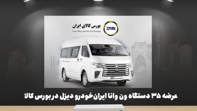 به گزارش فرصت رسانه به نقل از ایکوپرس- تالار خودروی بورس کالای ایران روز چهارشنبه ۲۱ آبان ماه ۱۴۰۴ میزبان عرضه ۳۵ دستگاه ون فوتون وانا توسط ایران‌خودرو دیزل خواهد بود.
